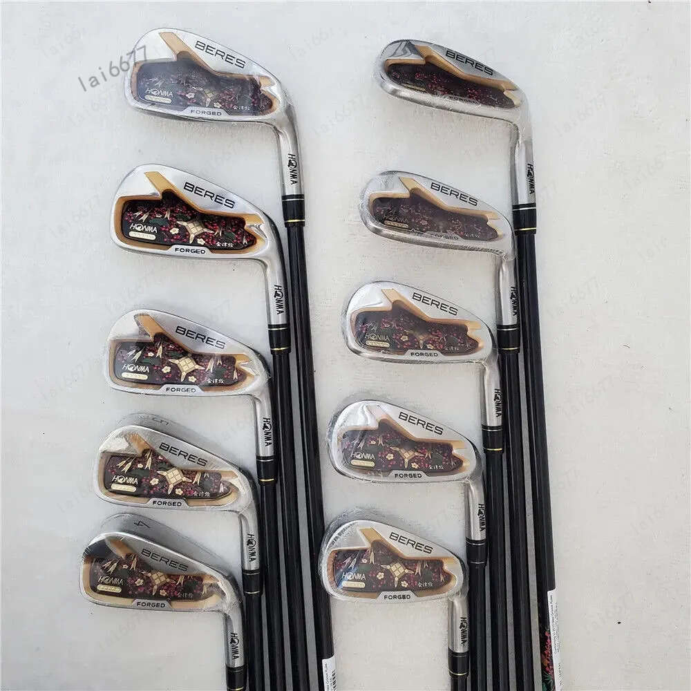 2024 Neues 4-Sterne-Eisenset Honma S-08 Golfschläger 4-11awsw R/S/SR Flex ARMRQ Graphitschaft mit Schlägerkopfabdeckung