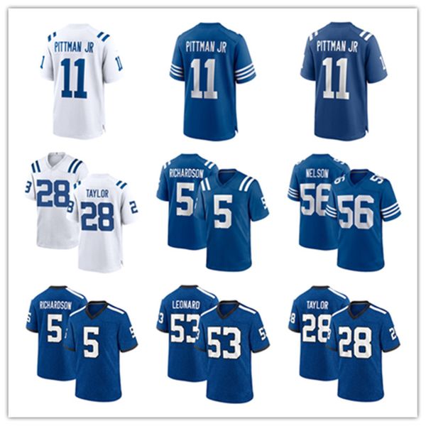 2024 Nuevo 5 Anthony Richardson Jersey 1 Josh Downs 28 Jonathan Taylor Quenton Nelson Michael Pittman Jr 87 Reggie Minshew II Peyton Manning Zaire Franklin Football Jer