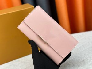 2024 nouveau 5 couleurs de haute qualité portefeuilles à double fermeture éclair porte-monnaie en cuir pour fleur marron femmes sac à main sacs à main de luxe portefeuilles à bandoulière fermeture éclair pièce de mode sac à main 5A