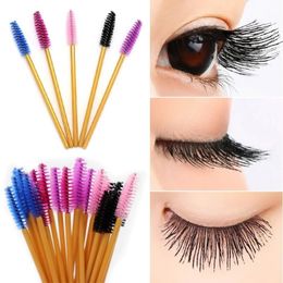 2024 NEW 50 pcs Silicone Crystal Mascara Wands Applicator Disposable Diamond Eyelash Brushes Comb For Women Beauty Makeup Brush Tools- for