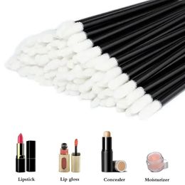 2024 Nuevo 50 piezas desechables maquillaje de labios Lipstick Wands Gloss Wands Aplicador Cepillos de labios Extensión portátil Herramienta de belleza cosmética para