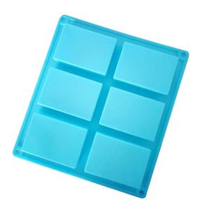 2024 NOUVEAU RECTANGE 6-CAVITY MOULON SOAP MOULON SILICONE CARAL DIY FABRICANT CAKE MOULLE MOULON 3D SOAT PLAI