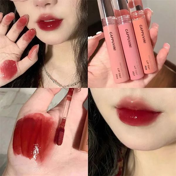 2024 nuevo tinte especular de 6 colores brillo de labios lápiz labial líquido humectante impermeable duradero brillo de labios rojo cosméticos coreanos 240313