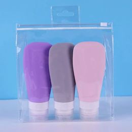 2024 Nieuwe 60/90 ml Siliconen Reisflessen Lege Refilleerbare fles Dispenser Shampoo Liquid cosmetica Squeeze flessen Containers voor hervulbaar