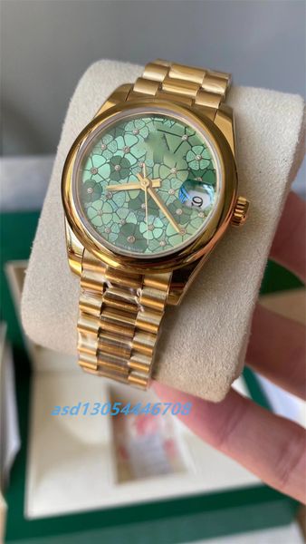 2024 Nouvelle montre pour femme A + Factory Taille 31 mm Miroir en verre saphir 2236 Mouvement Boucle pliante cachée Montre à bracelet en acier 904L