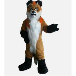 2024 NIEUWE VOLLEDIGE VOLWASSEN DOG FOX Volwassenen Mascotte Kostuum Fursuit Halloween Pak Costumes Dress