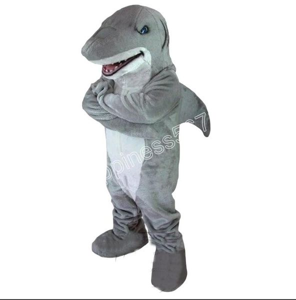 2024 Nouveaux costumes de mascotte de requin gris adulte de haute qualité personnage de dessin animé tenue costume carnaval adultes taille Halloween fête de Noël fête de carnaval