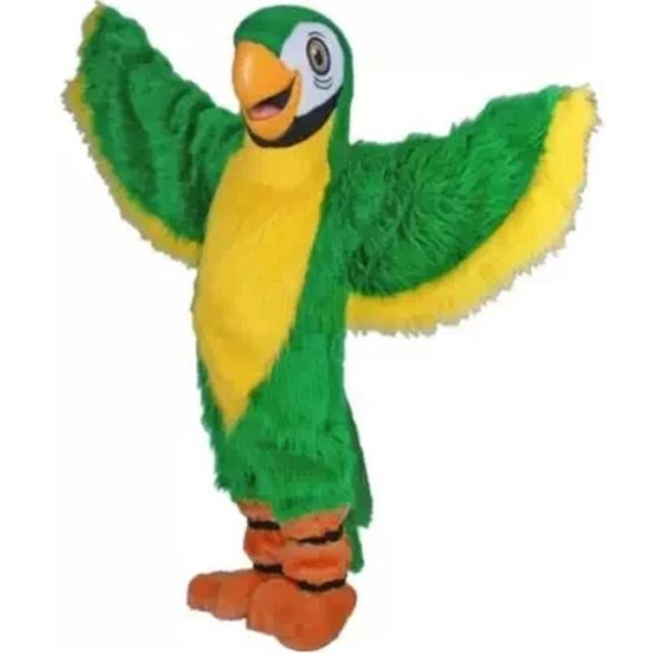 2024 Nouveau adulte Green Parrot Adultes Mascot Costume Fun Tost Femme Fête d'anniversaire Halloween Outdoor Tépail