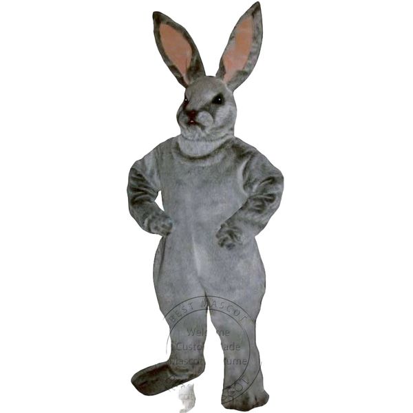 2024 Nuevo disfraz de mascota conejo para adultos, disfraz de conejito de Pascua, vestido de lujo