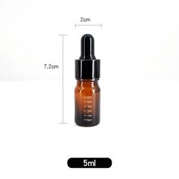2024 Nouvelles bouteilles de compte-gouttes en verre ambre pour une refilation liquide pratique et élégante dans des tailles de 5 ml / 10 ml / 20 ml / 30 ml