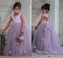 2024 Nouvelle arrivée Lavender Flower Girl Robes pour les mariages