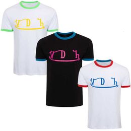 2024 NUEVA LLEGA VONES DULTOS TEES USA MOTORDILISTA Camisetas de moda para hombres Camiseta informal de verano Manija corta de algodón puro Cuella de calles High Street Dqve