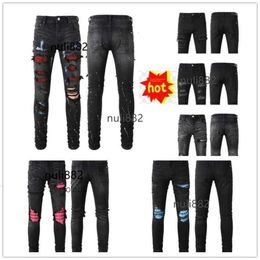 2024 recém chegados amirly masculino #0312 designer de luxo jeans jeans buracos roupas calças jean coolguy biker calças homem