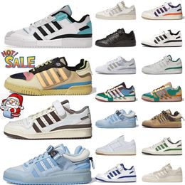 2024 New Bad Bunny Forum Buckle Low Chaussures de course 84s Low Cafe Brown Rose Easter Egg Back Blanc Gris OG Bleu vif Blé Plate-forme Baskets Mode Hommes Baskets