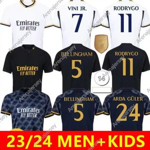 2024 New Bellingham Soccer Jerseys Real Madrids Vini Jr Rodrygo Modric Camavinga Rodrygo Modric Camisetas Men Kid Kit Uniforms