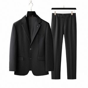 2024-New Blazer + Pantalones para hombre Fi Busin Gentleman Estilo italiano Casual Profial Boda El mejor traje de hombre Tamaño 70-140 kg g7sN #