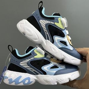 2024 New Boa Lock Mesh Chaussures de papa pour enfants garçons et filles chaussures de course rotatives boucles de boucle de boucle