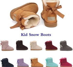 2024 Nouvelles bottes enfants bottes Australie bottes de neige concepteur enfants chaussures hiver classique ultra mini botte botton bébé garçons filles bottines enfant fourrure suède6 8