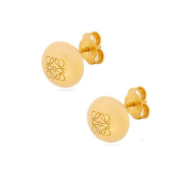 2024 Nouvelles marques L Lettres de créateurs Boucles d'oreilles Retro Vintage Style Oreille d'oreille 18K Gol Silver Round Haric