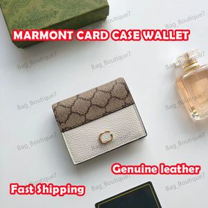 2024 Nieuwe kaarthouders Designer portemonnee Nieuwe Ophidia Bag-serie Hoge kwaliteit Heren Dames Portefeuilles Echt leer MARMONT CARD CASE WALLET 658610