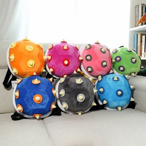 Mochila de felpa con caparazón de tortuga de dibujos animados para niños, mochila de muñeco de concha de Koopa, divertidas mochilas de tortuga, novedad de 2024