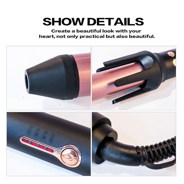 2024 nouveaux outils de coiffure en céramique professionnel 110-220V fer à friser les cheveux bigoudi en céramique bigoudi électrique rouleau baguette de friser cheveux Waver outils de coiffure Styler