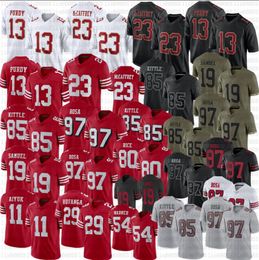 2024 Nieuw Christian McCaffrey Deebo Samuel Brock Purdy voetbalshirt Nick Bosa George Kittle Fred Warner Jerry Rice Montana Talanoa Hufanga Brandon Aiyuk Young