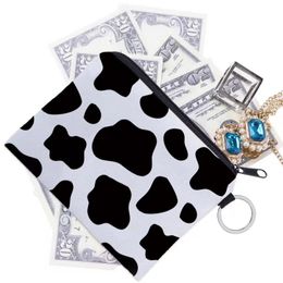 2024 NIEUWE COIN WORDET Gedrukte Cow Coin Bag Multifunctionele sleutelhanger Card Tas Coin Bag