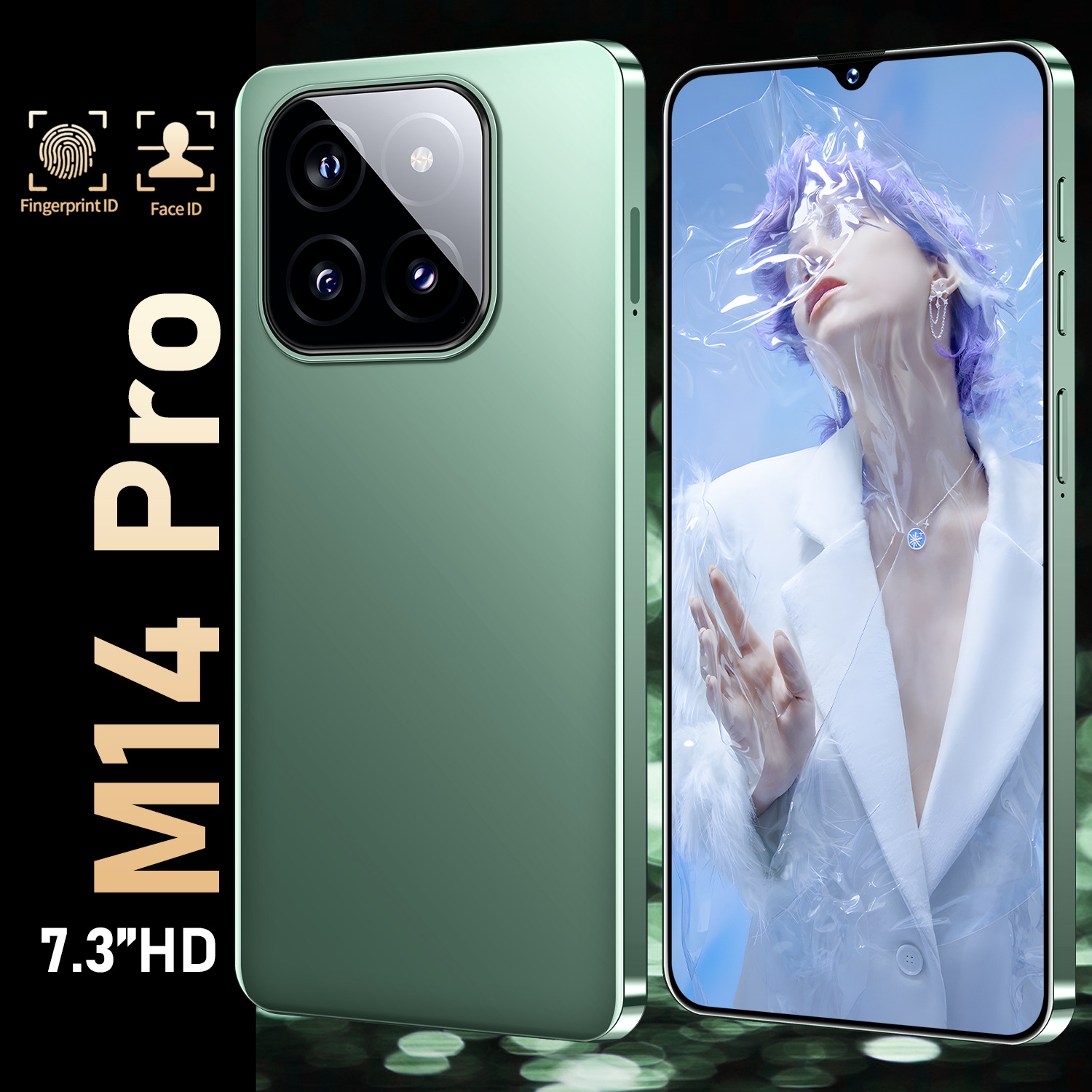 2024 Nowy transgraniczny M14PRO Telefon komórkowy 1G 16G Niski rozwój smartfonów Hurtownia handlu zagranicznym One Piece
