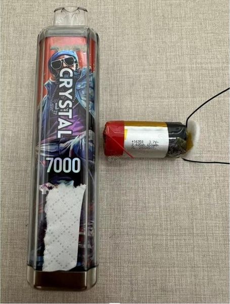 2024 nouveau Crystal 7000 mah 7K 16350 650 Mah batterie 30 couleurs LED néons avec Pays-Bas pas de taxe 600 bar