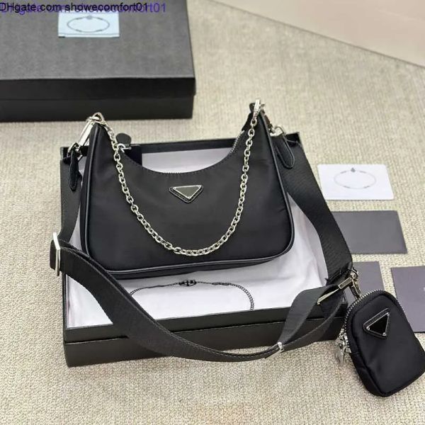 2024 Nuevo bolso de diseñador Hobo 3 piezas Bolsas Bolsos Crossbody Monederos Venta Luxurys Bolso de hombro Bolso para mujer Lady Cadena de alta calidad Lienzo Moda Bolsa de billetera