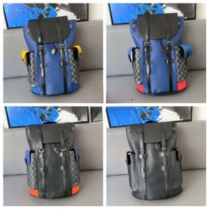2024 NIEUW Designer Brand Heren echt leer versus water golfpakket Backpack Cowhide Book Mountaineering Travel Computer Bag Trendy