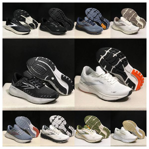 2024 Nouveau designer Brooks Glycerin Launchage 9 chaussures de course Men Femmes fantômes Hyperion Triple Black Blanc Gris Gris jaune Orange Trainers Glycerin 15 20 16 Sneakers