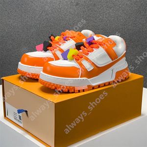 2024 Nouveaux Designer Casual Chaussures Hommes Entraîneur Maxi Sneaker Multicolor Jet d'encre Semelle épaisse Chaussure de formation surélevée Denim Modèle Caoutchouc Toile Cuir A37