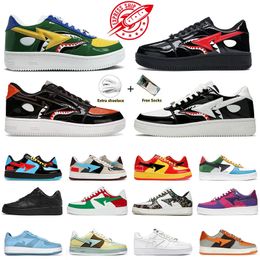 2024 Nieuwe Designer Casual Schoenen Sk8 Low voor Heren Dames Sneakers Pastel Blauw Camo Zwart Groen Shark Combo Paars Venom Trainers Dagelijkse outfit Maat 36-45