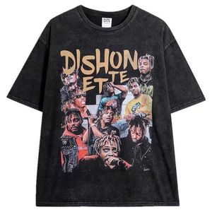 2024 New Designer Fashion Clothing Hip Hop Tees Rock 'N' Roll camisetas de manga corta de manga corta Pure Algodón Vintage Vintage Tamisón 644 644