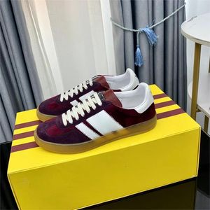 2024 nieuwe Designer G Joint Wales Bonner Platform Casual Schoenen Heren Dames Trainingssneakers Indoor Suède Lage Top Leer Roze Glow Vegan Wit Golftrainers Gum rmp