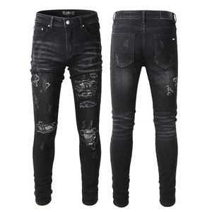 2024 Nouveau designer hommes jeans hip-hop mode fermeture éclair lavable lettre jeans rétro mode hommes design moto cyclisme slim jeans 28-40.1 402