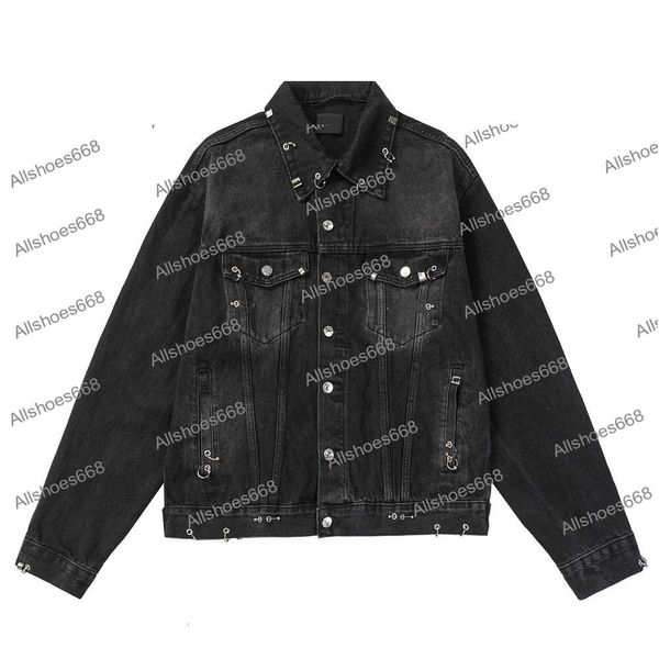 2024 Nouveau Designer Mens Denim Jacket Femmes Casual Loose Jeans Vestes Classique Rivet Boutons Laver Vêtements d'extérieur Automne Protection Solaire Manteau Tops