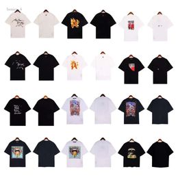 2024 Nouveau Designer PA T-shirt T-shirts de luxe Imprimer Palms T-shirts Hommes Femmes Angle Manches courtes Hip Hop Streetwear Tops Vêtements Vêtements S-XL 714