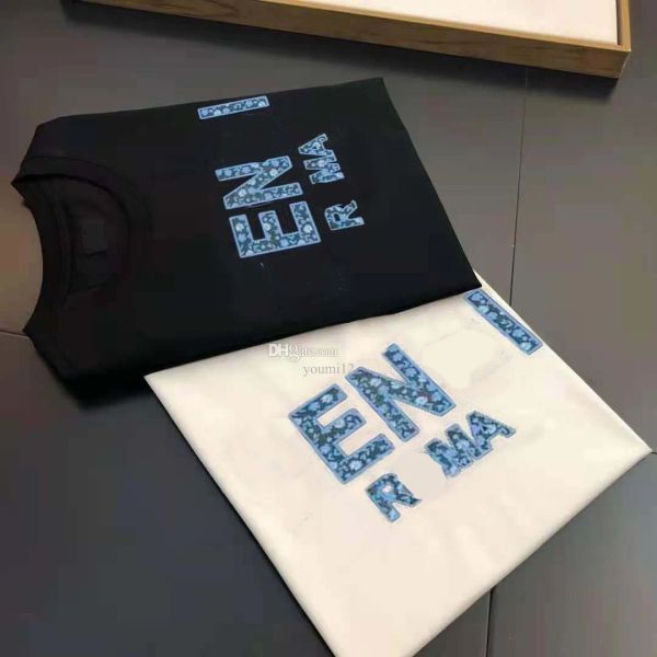 2024 NUEVA diseñadora PARIS Camisetas de manga corta Campo para hombres Luxury Black and White Blue Letter Trampa Masculina Tamaño de camiseta S-5XL