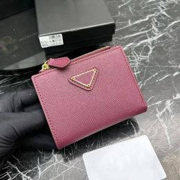 2024 Nouveau sac à main de luxe portefeuille pour femmes hommes Saffano porte-carte Triangle marque portefeuilles de mode décontractés porte-monnaie sac porte-carte noir hommes sac de créateur
