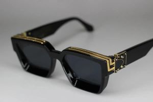 2024 nouvelles lunettes de soleil de créateur pour hommes Mode de luxe Vente chaude MILLIONAIRE M96006WN Lunettes de soleil plein cadre Vintage Shiny Gold Logo Plaqué or Top L96006