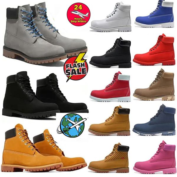 2024 NOUVEAU DESIGNER TIMBERS BOOTS MARTIN BOTTES MENSEMENTS BEAT BLAT NOIR BOOT CAMO BROWM Navy Blue Outdoor Sports Sports Randonnée Randonnée sur le genou