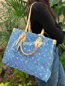 2024 Nieuwe Designer Tote Bag Dames Handtas Grote Capaciteit Denim Tassen Mode Winkelen Schouder