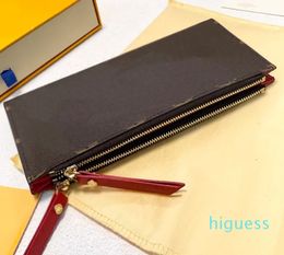 2024 Nuevo diseñador Mujeres Adele Doble cremallera Monedero Carteras largas Marca París Impreso Cartera de cuero genuino Titular de la tarjeta Lady Clutch Bag Monederos Luxurys