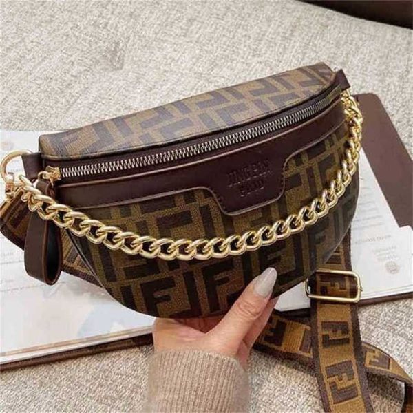 Sac à bandoulière de styliste pour femmes, nouvelle collection 2024, ceinture large super feu, poitrine croisée, petite taille, sac imprimé coréen