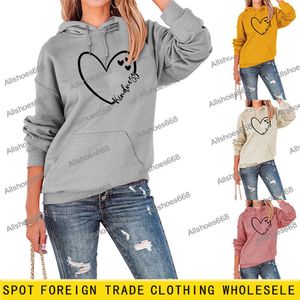 2024 Nieuwe Designer Dames T -shirt Letter Afdrukt Trendy Top Nieuwe Kindness Love Lange mouwen T Shirts Women's Hoodie