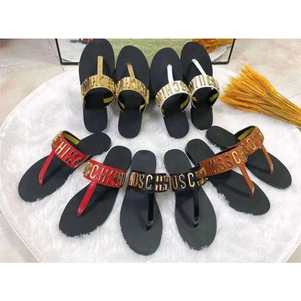 2024 Nuevo diseñador para mujer Chanclas Zapatillas Hardware Inglés Decorativo Herringbone Diapositivas Moda de alta calidad Sandalias de mujer Zapatos planos de verano Letterg