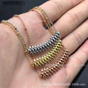 2024 NIEUWE Designer2024 Nieuw DesignNecklace Direct nieuw product Willow Nail V Gold High Bullet Head ketting Ketting Internet Red Sieraden ketting